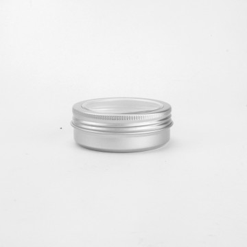 50ml Round Window Tin Can Aluminum Tin Cream Makeup in Cosmetic Tin
