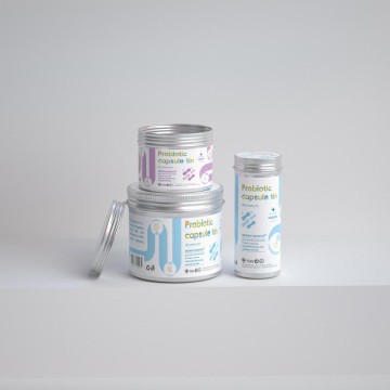 Wholesale Probiotic Aluminum Jars with Threaded Caps & Stickers