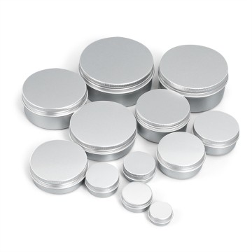 5ml--250ml Round Aluminum Cosmetic Tin Container Metal Aluminum Jar