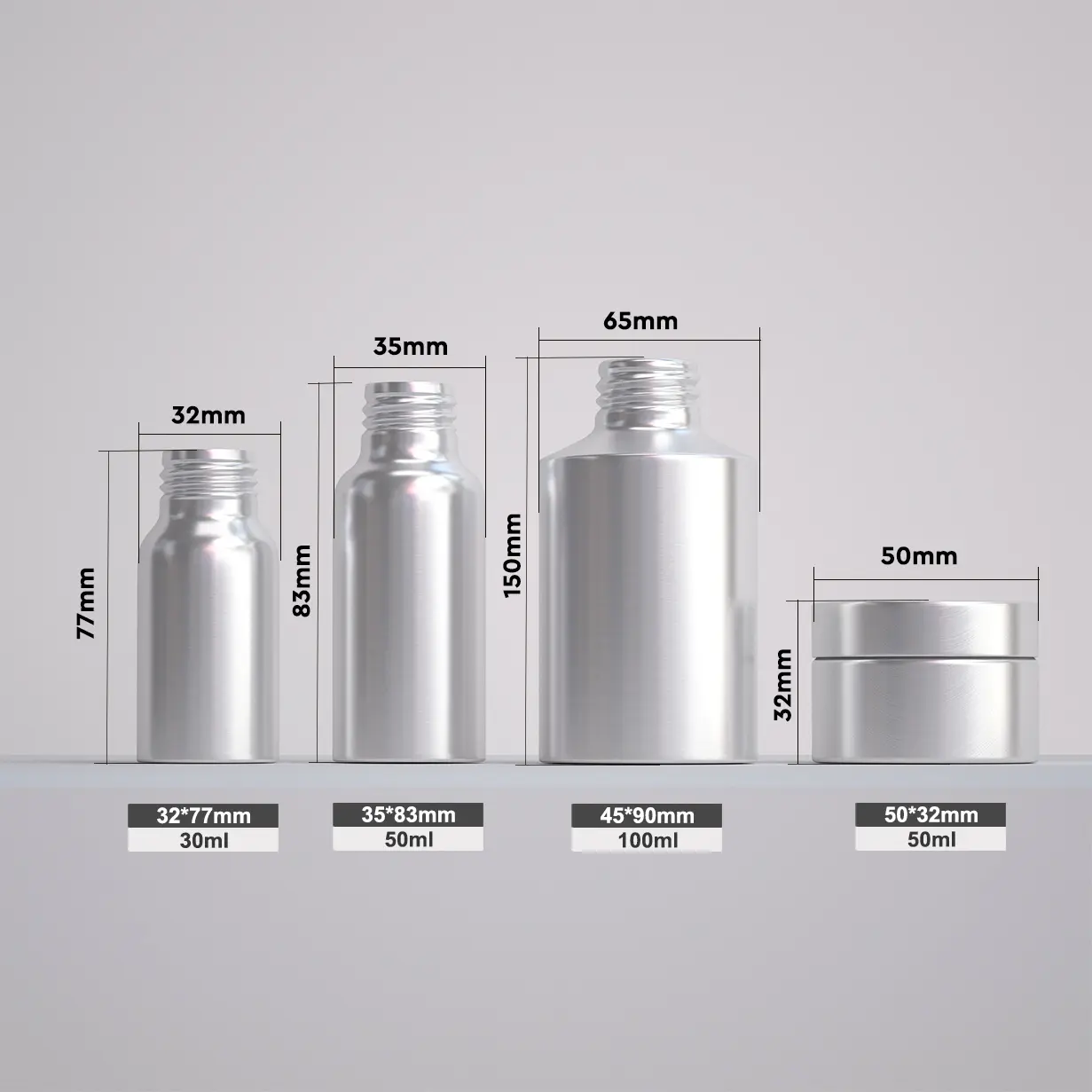 silver aluminum jar