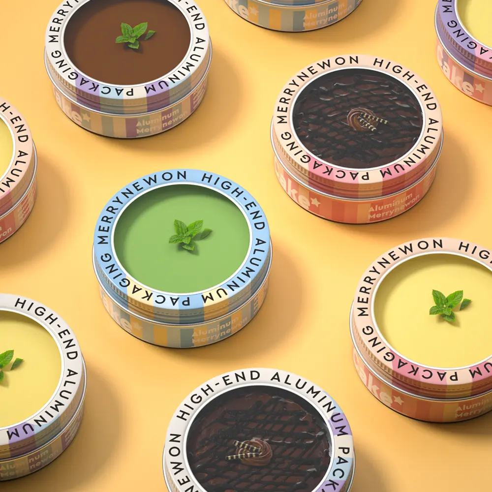 Custom Windowed Aluminum Jars for Cake Packaging
