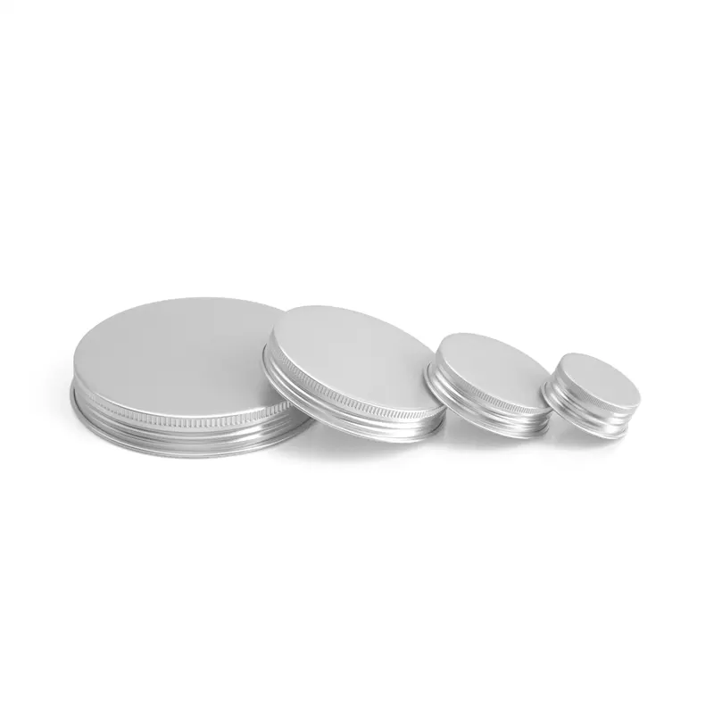 Silver Aluminum Screw Lid for Jars With Liner.webp