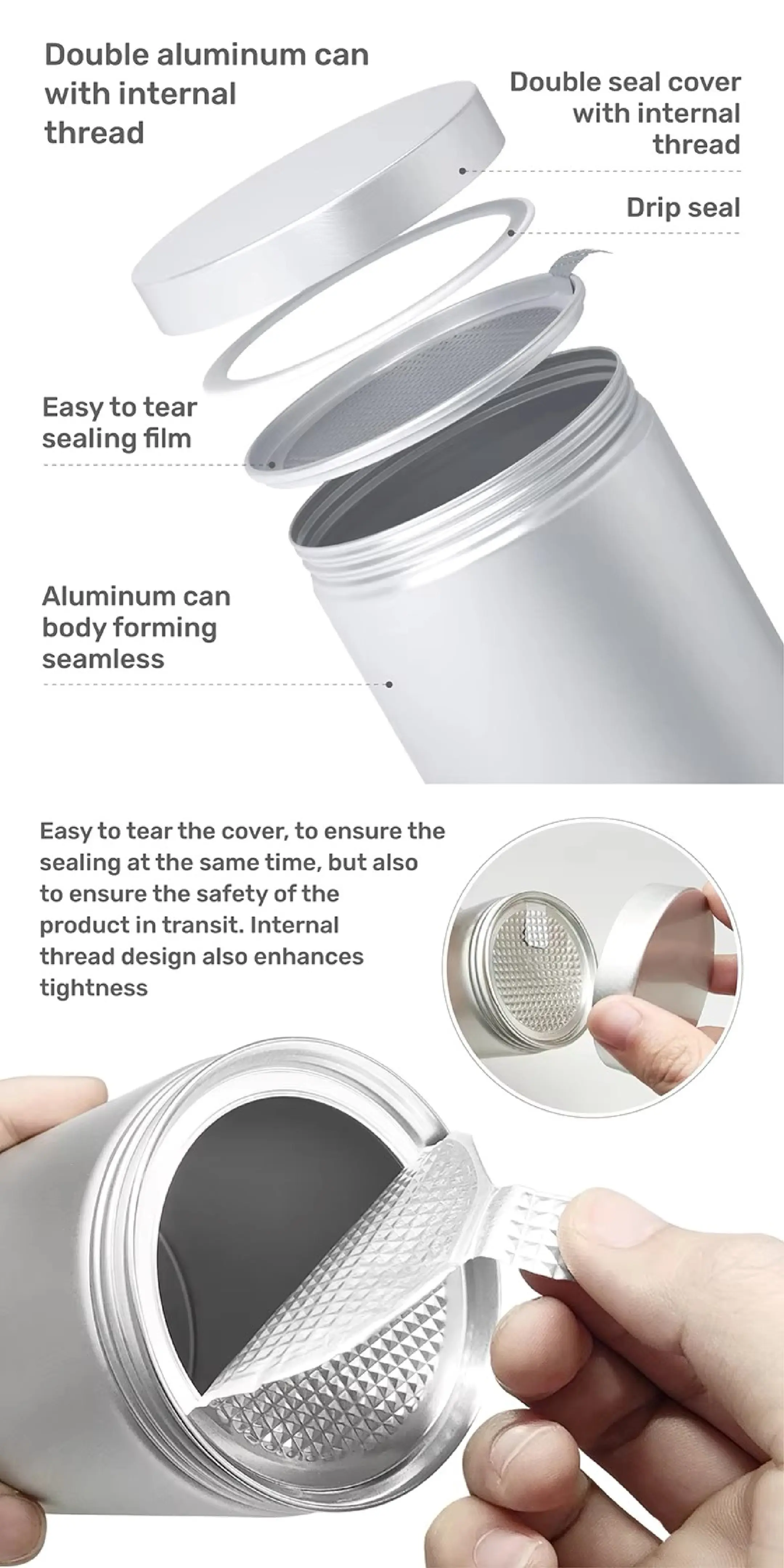 the details of aluminum jar