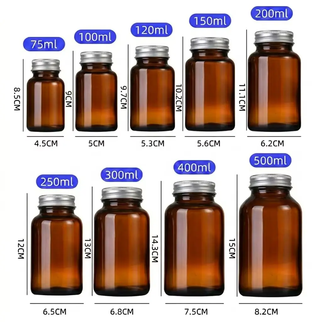 leak proof glass supplement jars