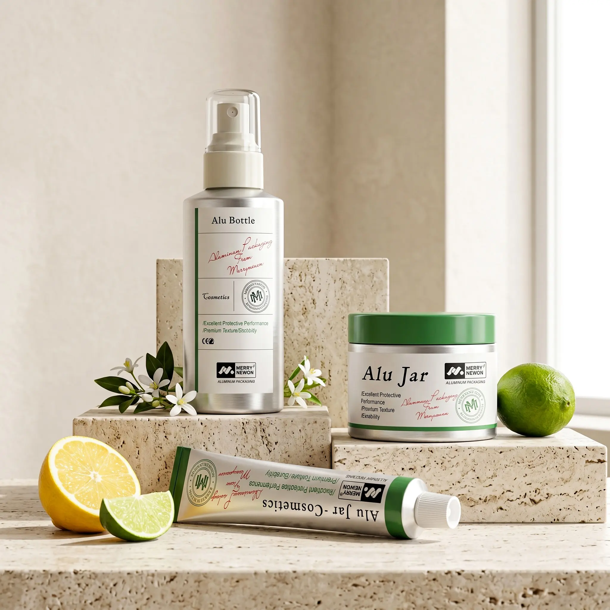 Cleanser bottle aluminum