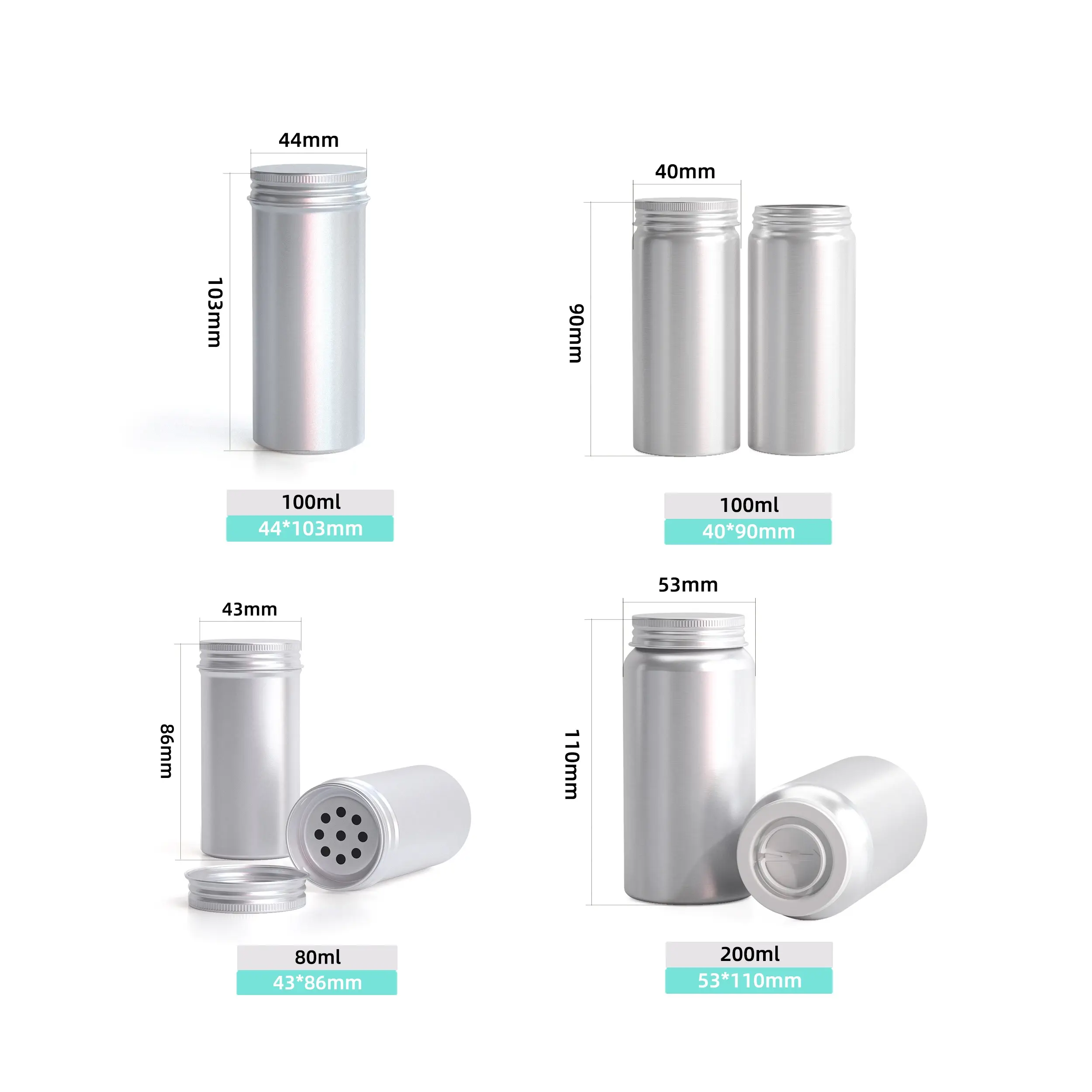 the size of aluminum jar