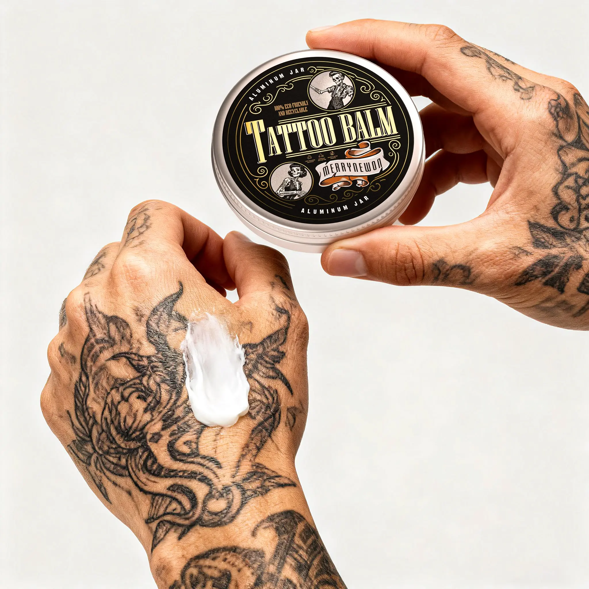 tattoo paste aluminum container