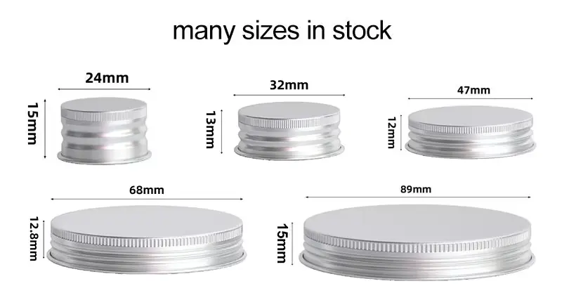 Recyclable Silver Aluminum Screw Lid for Pill Bottles With Liner Sizes.webp