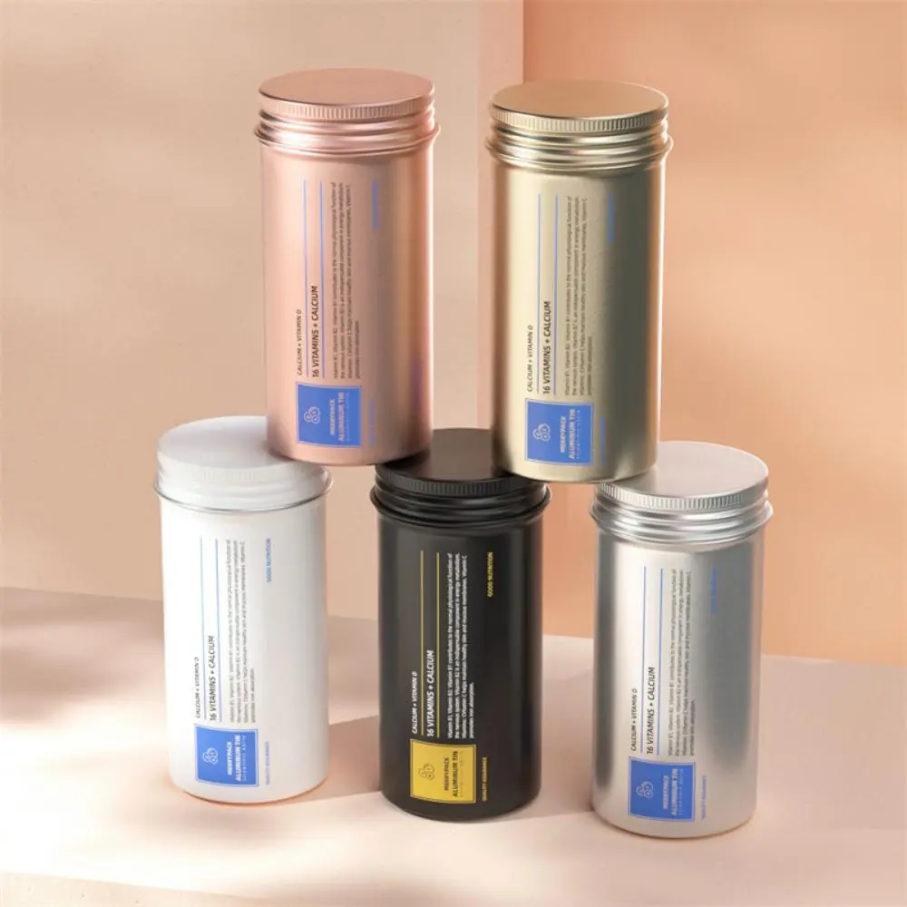 Bocal en Aluminium pour Médicaments Personnalisé – Tarro de Farmacia Durable avec Design Ergonomique pour Pilules et Capsules