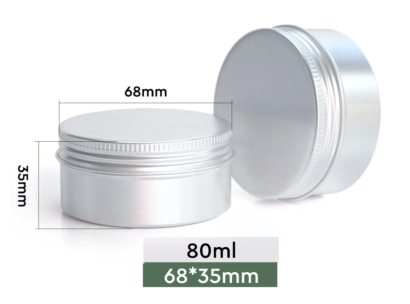 80ml aluminum jar for body cream