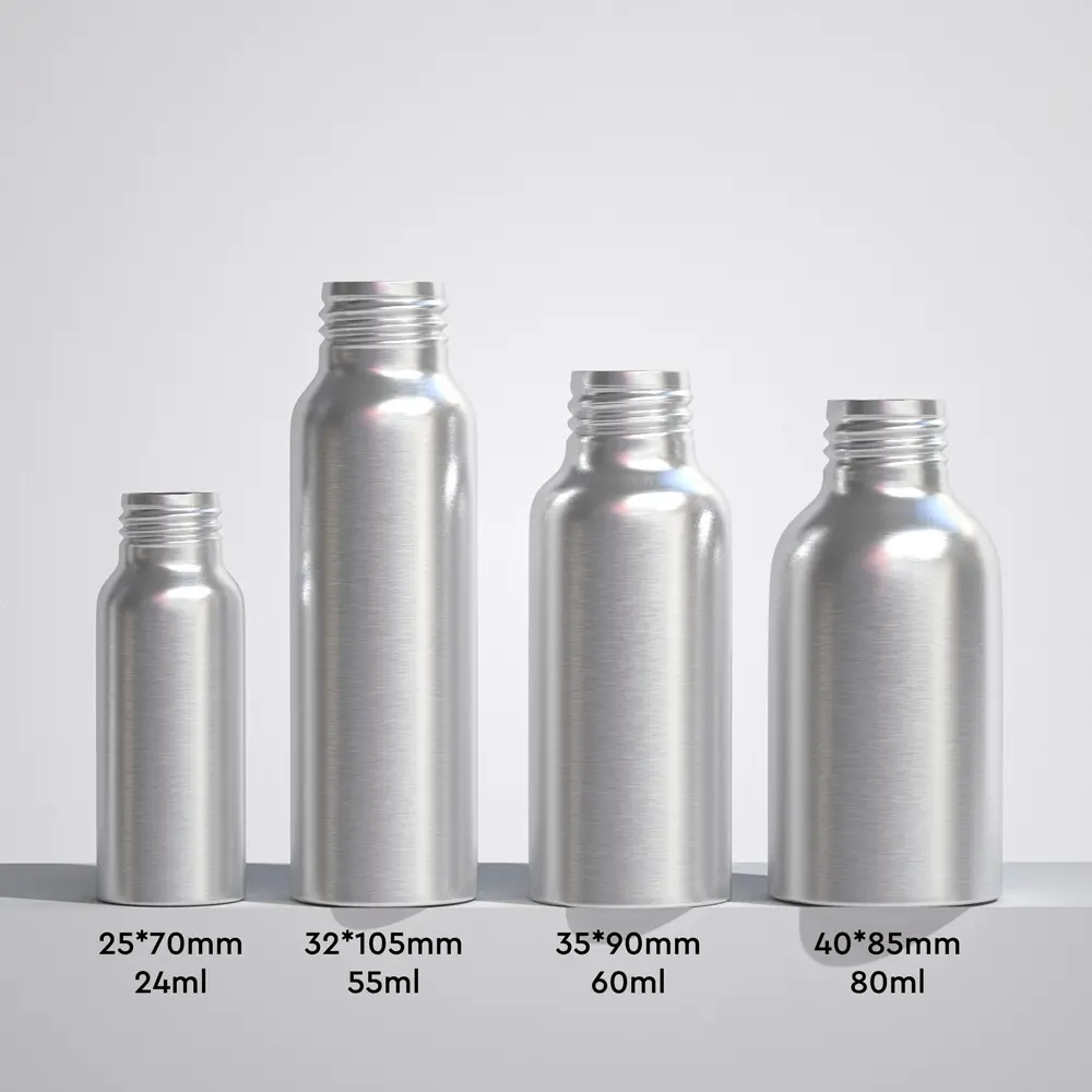 silver aluminum bottle