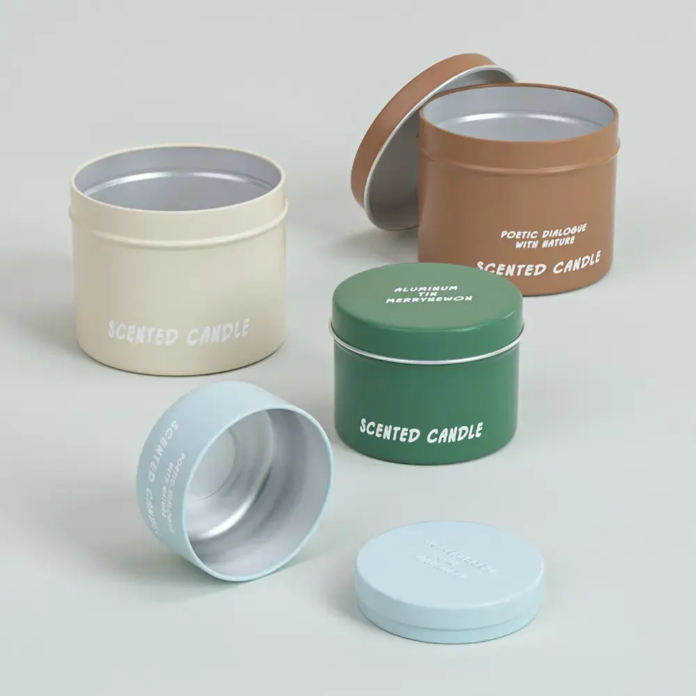 MOQ 1000 Candy-Colored Aluminum Jars for Scented Candles
