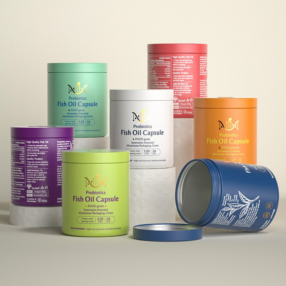 Custom Food-grade Aluminum Jars for Pharmaceutical
