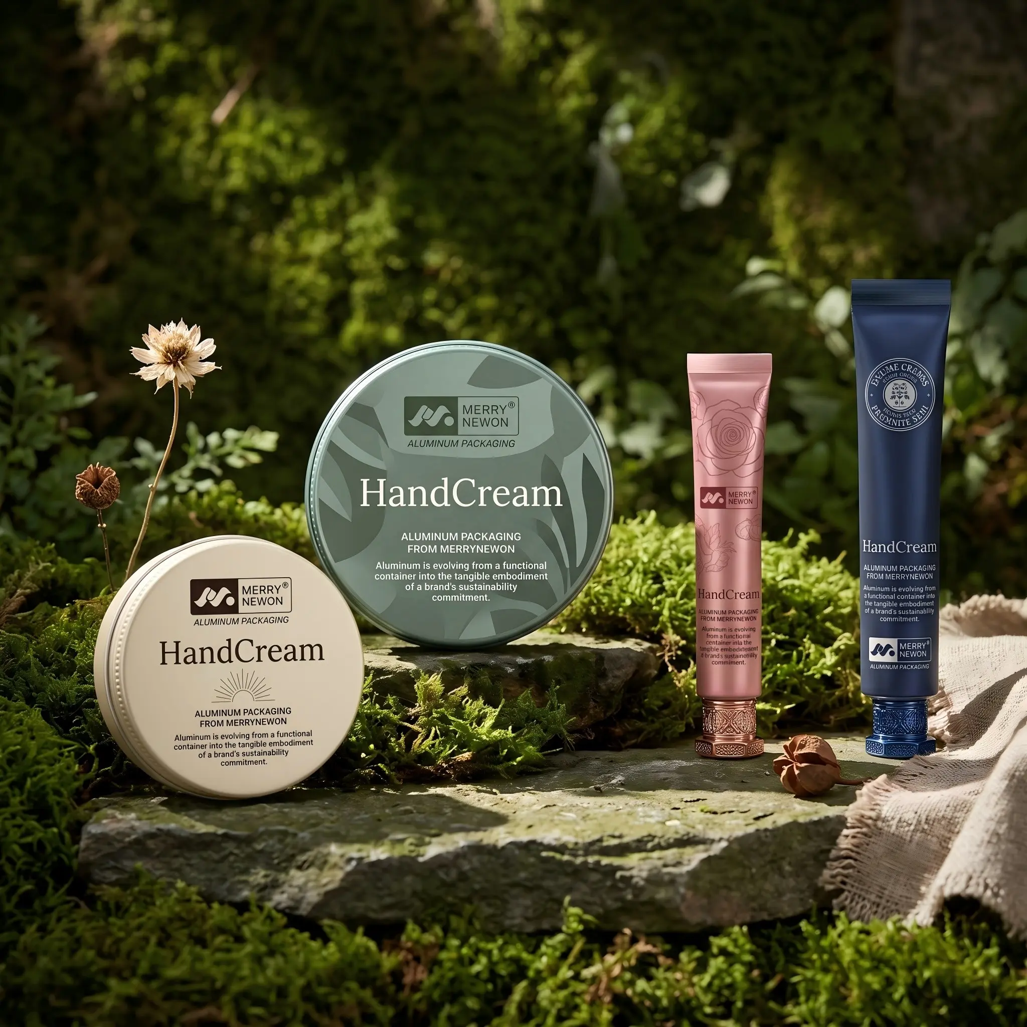 hand cream jar and tube set