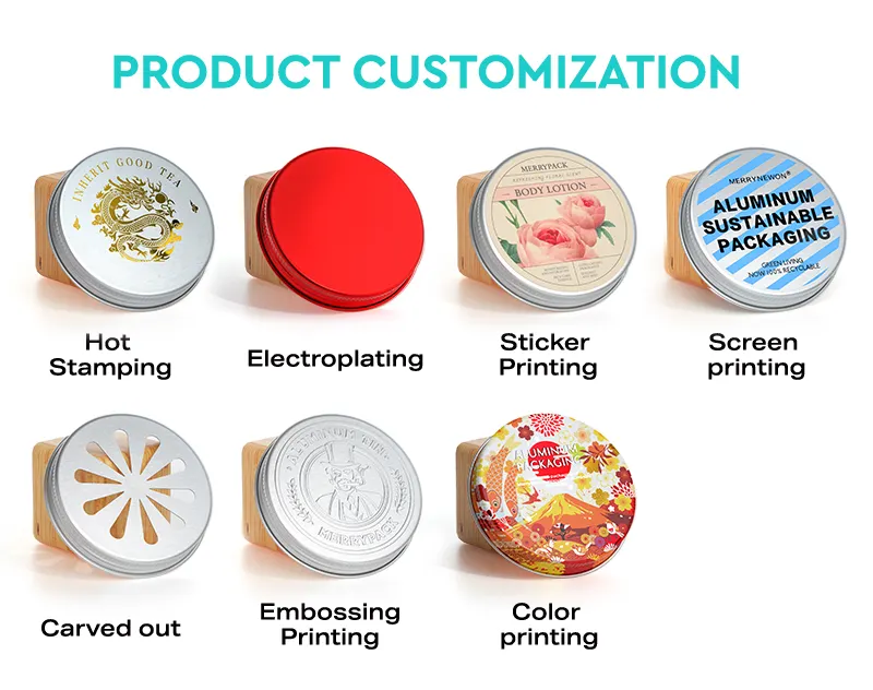 High-quality customized screw caps for aluminum glass bottles product customization